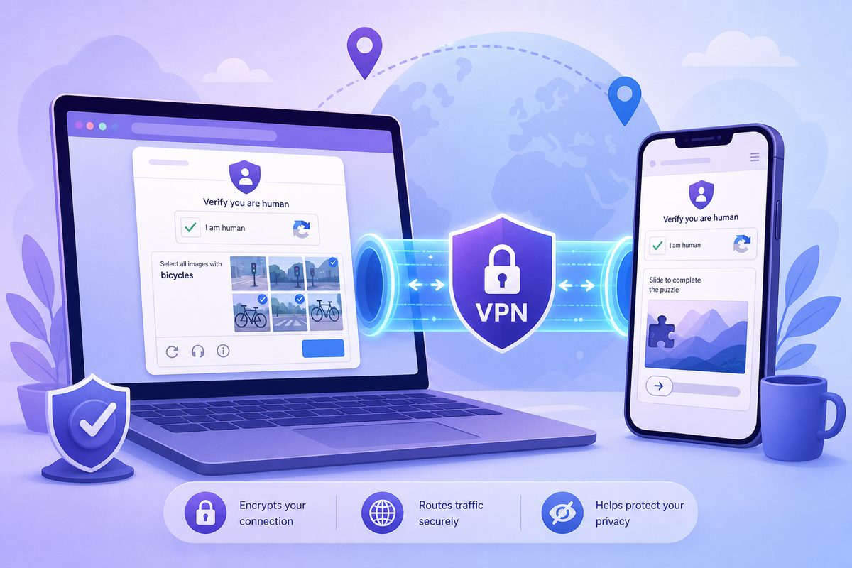 Обложка Foli VPN — VPN показывает капчу: почему сайты просят «докажите, что вы человек» и что делать в 2026 году